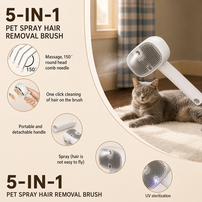 5-in-1 Pet Grooming Tool With Steam Massage And UV Sterilizer