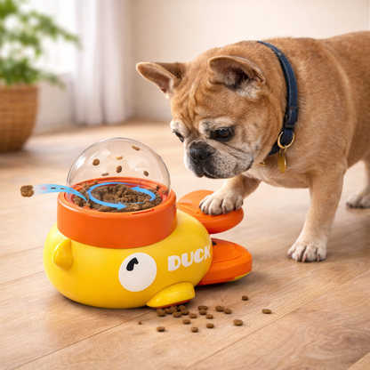 Interactive Duck Pet Feeder Puzzle Toy For Dogs And Cats
