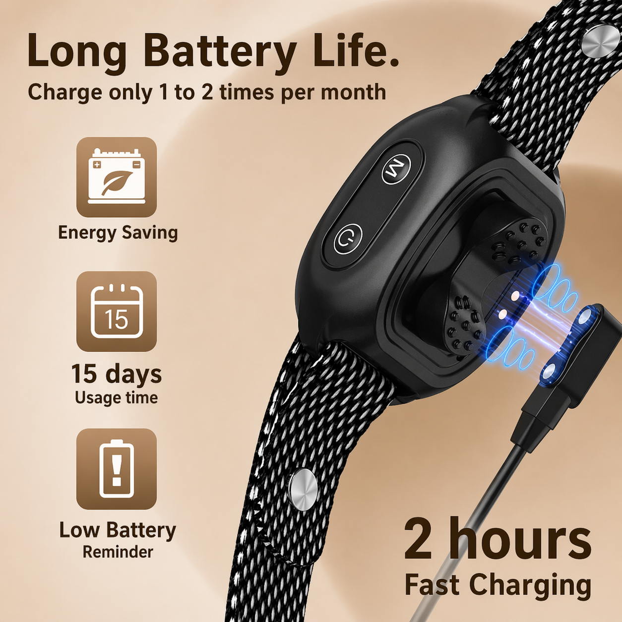 Smart Anti Bark Collar for Dogs - Rechargeable Waterproof Training