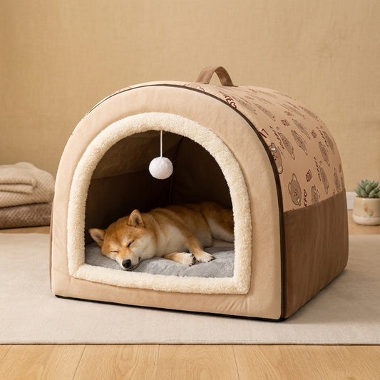 Removable Pet Dog Bed Cozy Nest For Small Medium Dogs Winter Warm