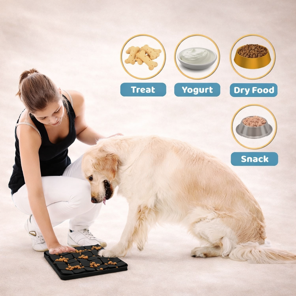 Dog Slow Feeder Sniff Mat With Suction Cup Anti-Choking Training