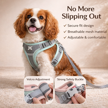 Dog Safety Harness Reflective Breathable Adjustable Pet Vest