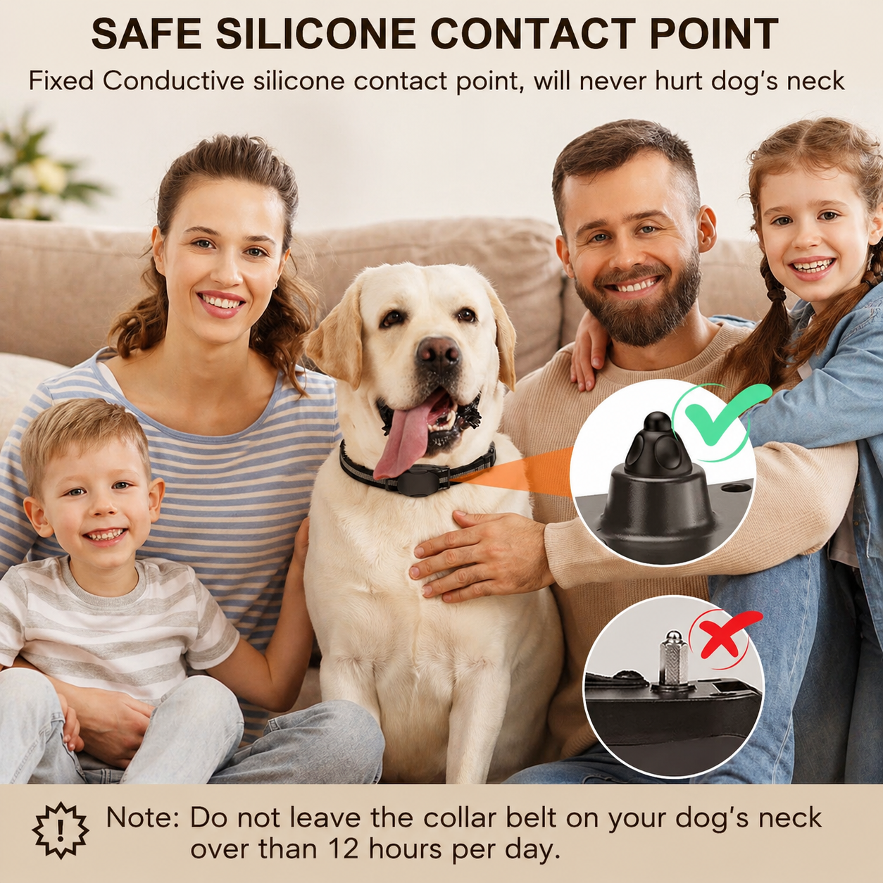 Electric Dog Training Collar With Remote Control Waterproof