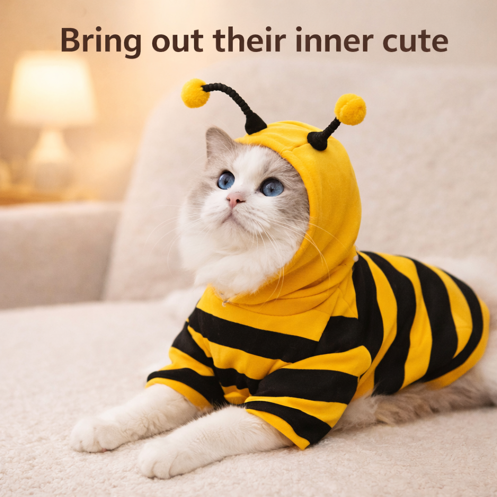Bee Pet Puppy Winter Coat - Warm Dog Hoodie Costume For Small Dogs