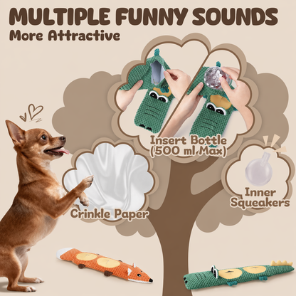 Interactive Dog Puzzle Feeder Toy With Sound - Durable Plush Pet Toy