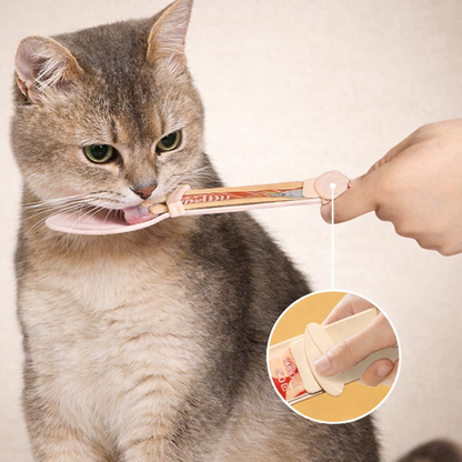 Cat Treat Squeeze Spoon Feeder For Wet Treats Pet Supplies