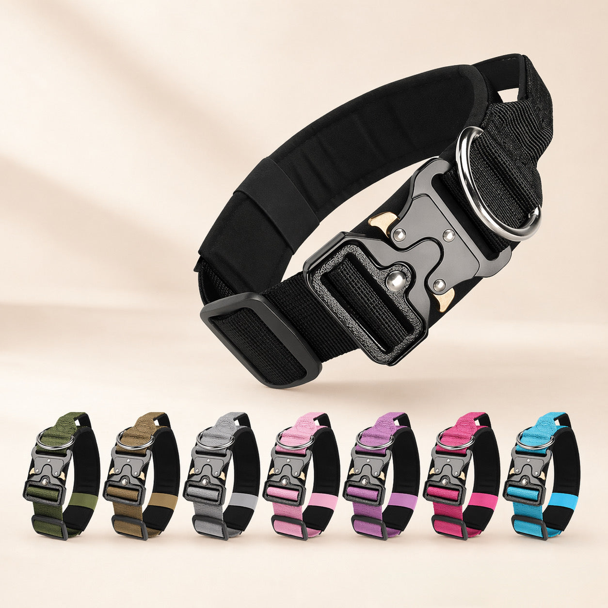 Tactical Dog Collar and Leash Set for Large Dogs - Durable Training