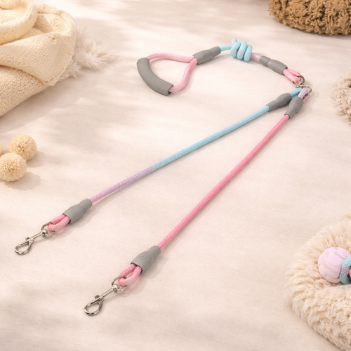 Double Pet Leash With Jewel-Tone Gradient For Middle Eastern Pet Owners