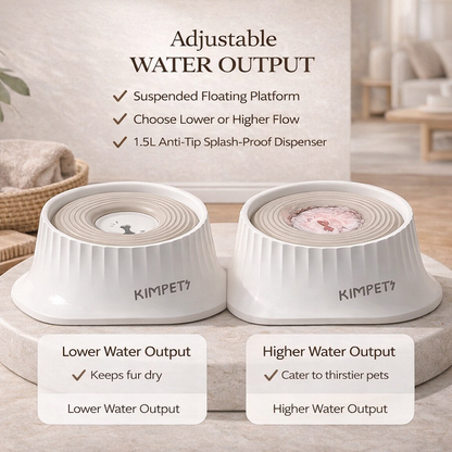 Suspended Dog Water Bowl - 1.5L Anti-Tip Splash Proof Dispenser