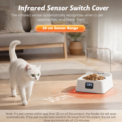 Automatic Cat Food Dispenser With 350ml Bowl For Cats And Dogs