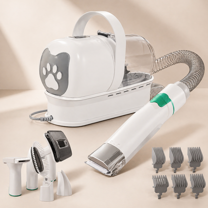 Dog Grooming Kit 7-in-1 Vacuum Hair Dryer Pet Care Set