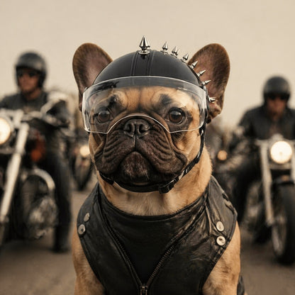 Dog Motorcycle Helmet With Clear Visor For Small Breeds
