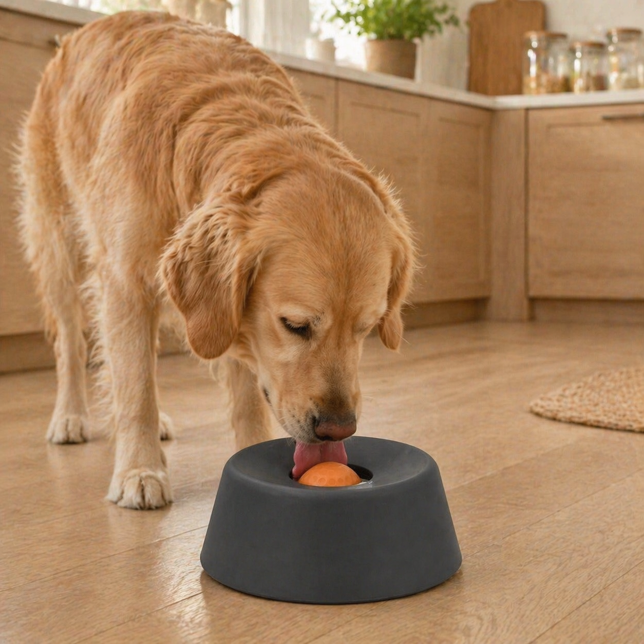Anti-Choking Slow Feeder Dog Bowl Non-Slip 3/4 Cup Lick Toy