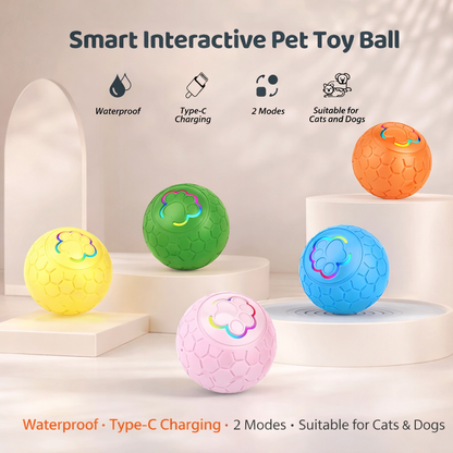 Smart Dog Toy Ball With LED Lights Interactive Pet Ball