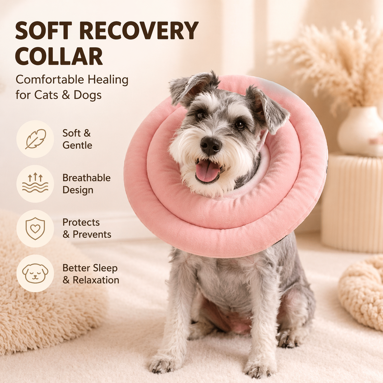 Pet Elizabethan Collar Protective Medical Cone For Dogs And Cats