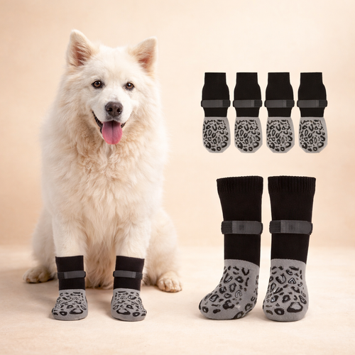 4pcs Dog Paw Protectors Anti-Slip Boots With Traction Control