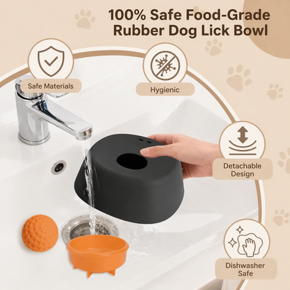 Anti-Choking Slow Feeder Dog Bowl Non-Slip 3/4 Cup Lick Toy