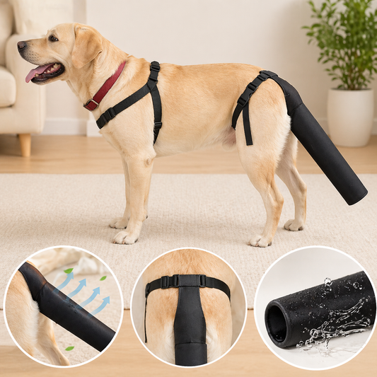 Adjustable Dog Tail Protector - Breathable Wound Cover With Harness