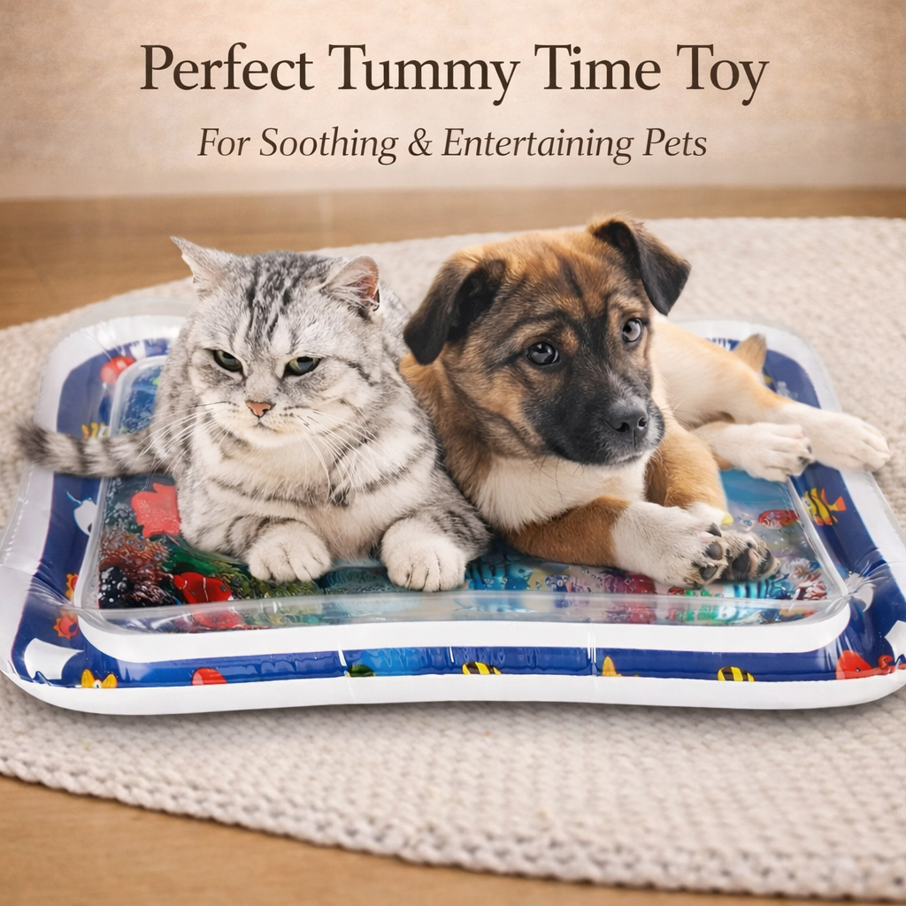 Water Sensory Play Mat - Thickened Inflatable Pet Playmat Ocean Theme