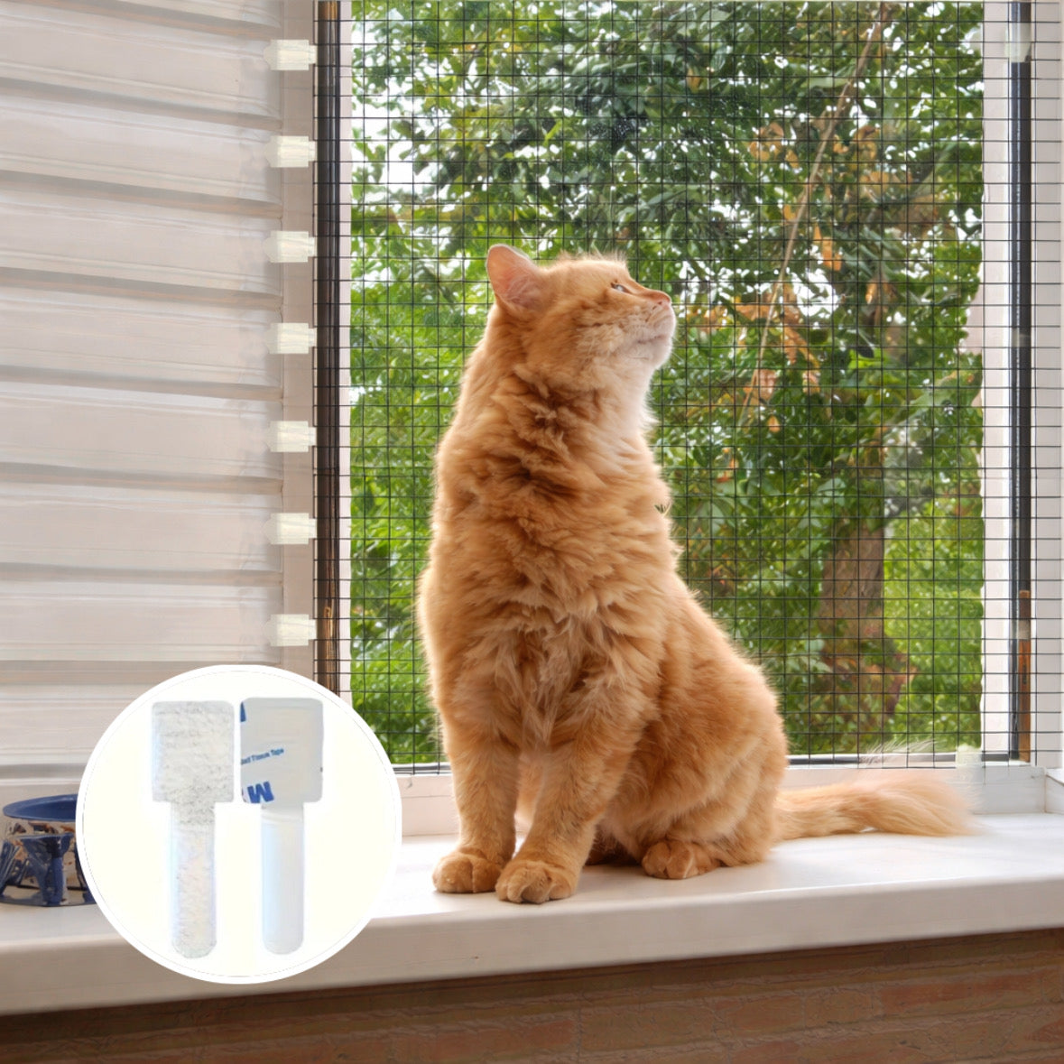Outdoor Adhesive Hooks For Cat Net Balcony Installation No Drilling
