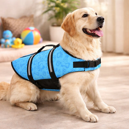 Dog Life Jacket Reflective Adjustable for Large Dogs Swimming Safety