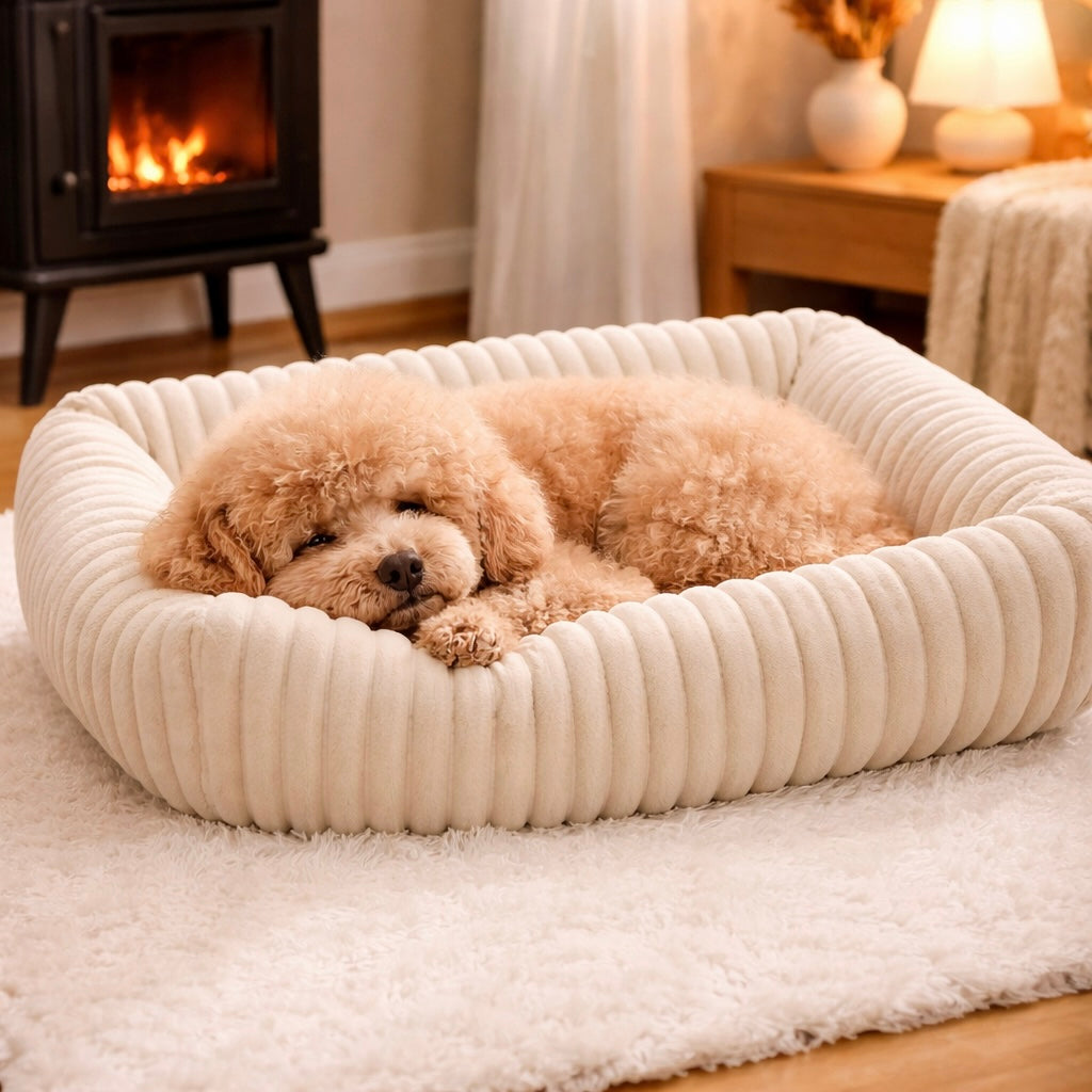 Orthopedic Plush Dog Bed - High Resilience Support for Medium Large Dogs