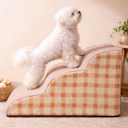 Pet Stairs For Sofa And Bed - 2/3 Step Foam Ramp For Small Dogs