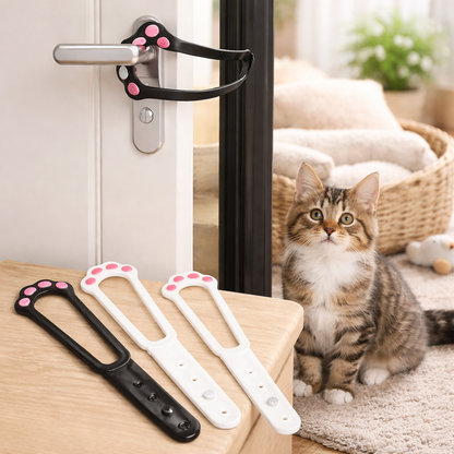 Adjustable Dog Door Latch - Pet Gate Lock Strap Keeps Dogs Out