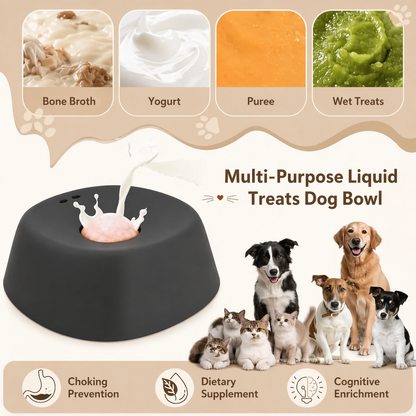 Anti-Choking Slow Feeder Dog Bowl Non-Slip 3/4 Cup Lick Toy