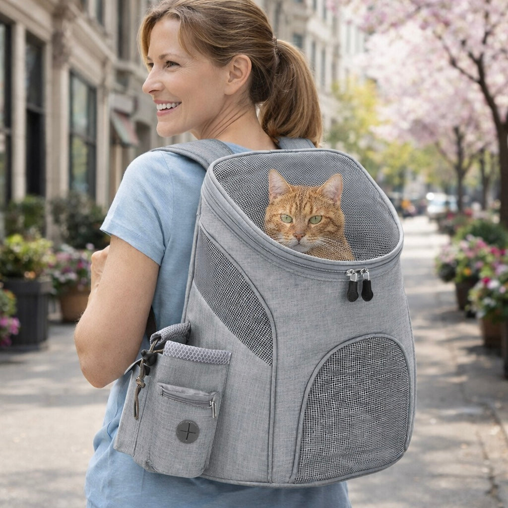 Summer Mesh Pet Dog Backpack - Breathable Travel Carrier for Small Dogs