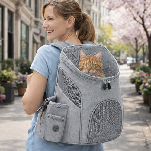 Summer Mesh Pet Dog Backpack - Breathable Travel Carrier for Small Dogs