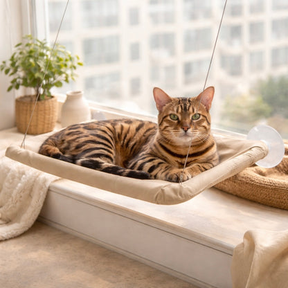 Cat Hammock Hanging Window Bed Mount with Sucker Cups