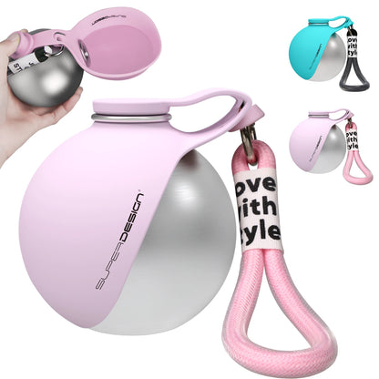 2-in-1 Portable Dog Water Bottle For Small Dogs - Leak-Proof Travel