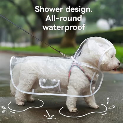 Transparent Waterproof Dog Raincoat For Small Medium Dogs