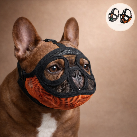 Bulldog Mask Anti-Biting Breathable Adjustable Dog Muzzle