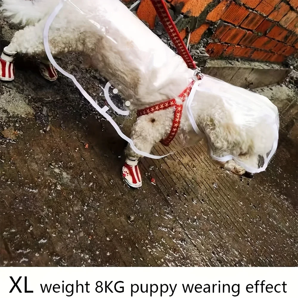 Transparent Waterproof Dog Raincoat For Small Medium Dogs