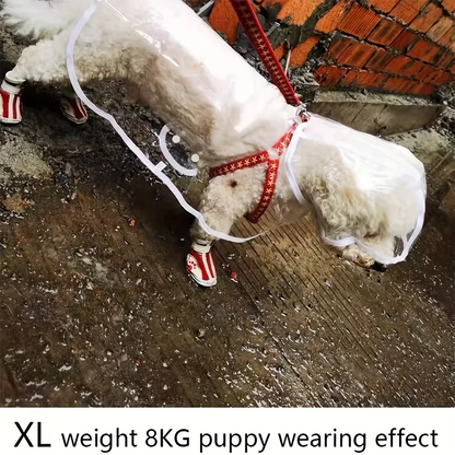 Transparent Waterproof Dog Raincoat For Small Medium Dogs