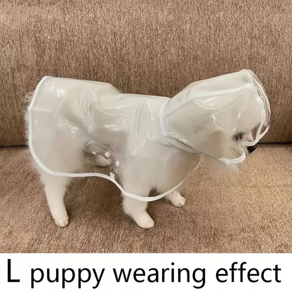 Transparent Waterproof Dog Raincoat For Small Medium Dogs