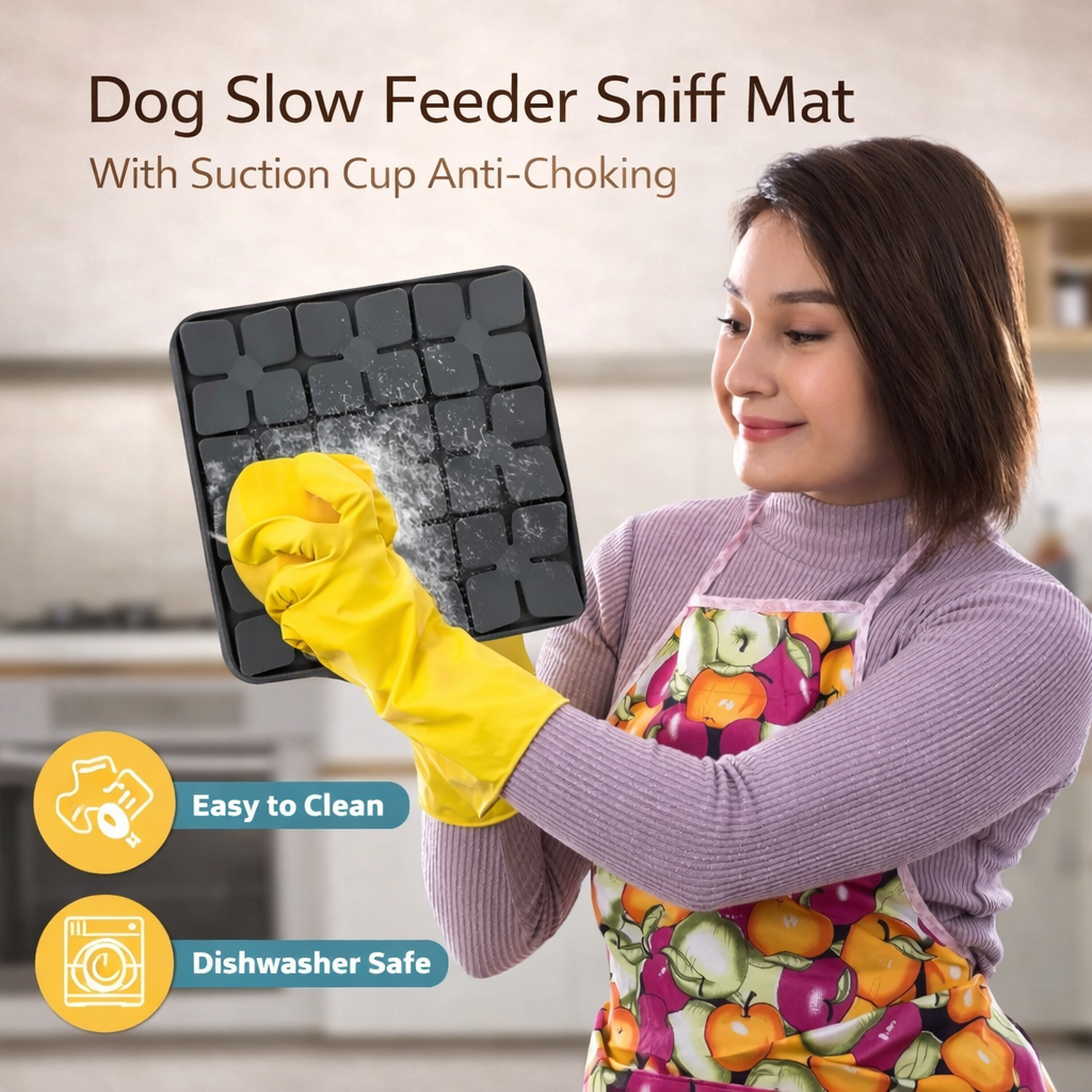 Dog Slow Feeder Sniff Mat With Suction Cup Anti-Choking Training