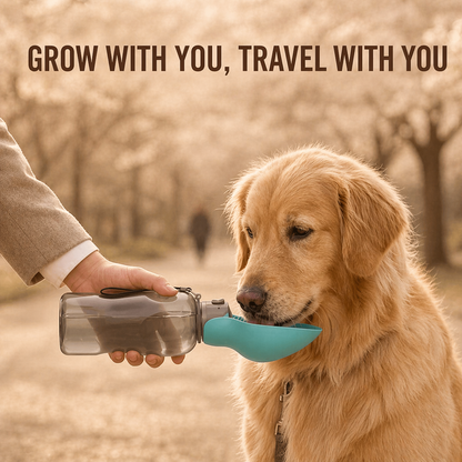 Foldable Pet Water Bottle 800ml Portable Dispenser For Dogs Cats