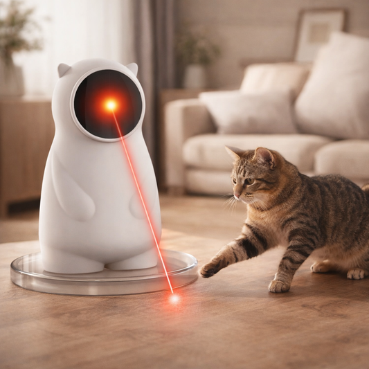 Smart Infrared Laser Cat Toy Bear Shape Auto-Play USB Battery