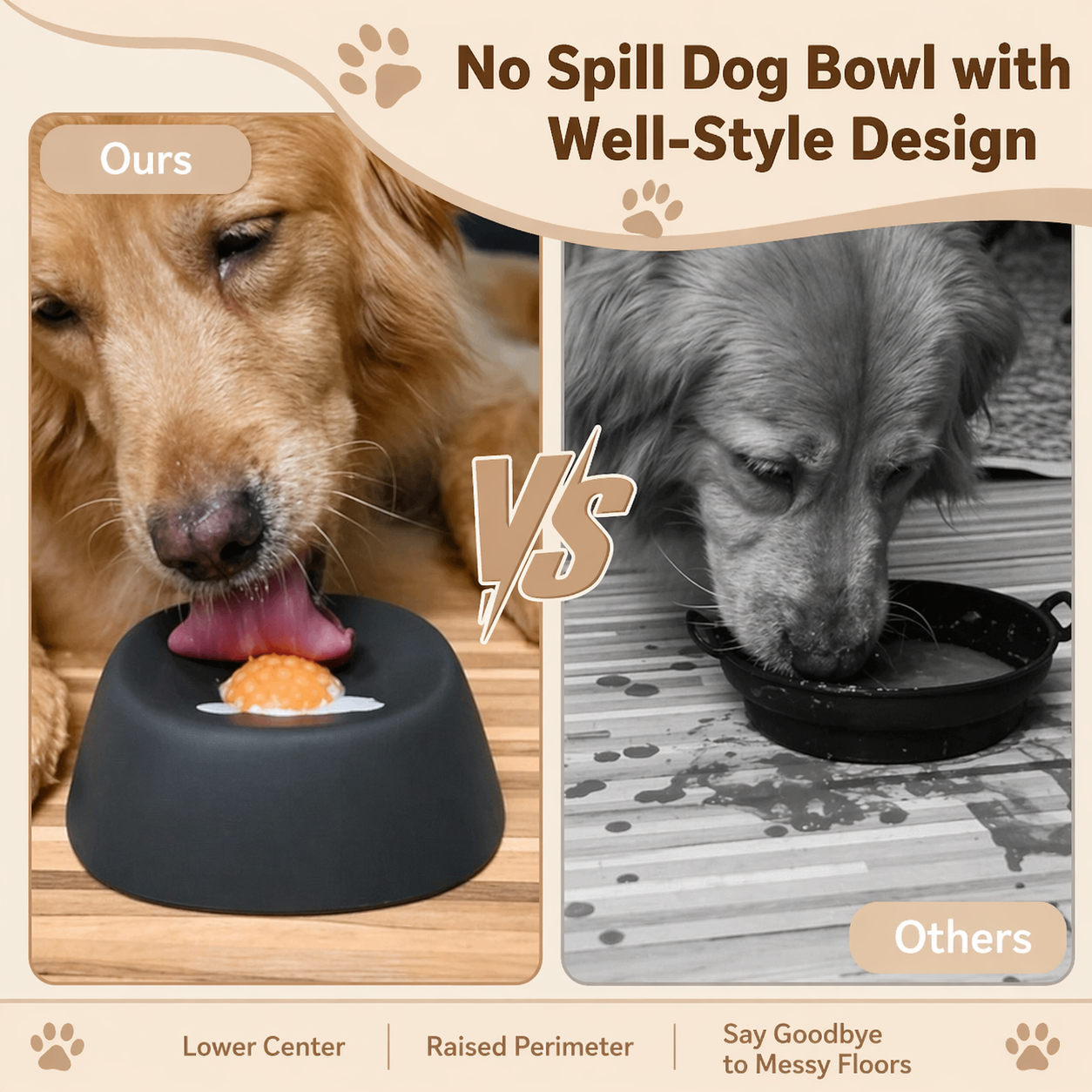 Anti-Choking Slow Feeder Dog Bowl Non-Slip 3/4 Cup Lick Toy