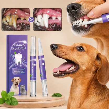 Pet Oral Repair Gel - Tartar Removal & Teeth Whitening For Dogs