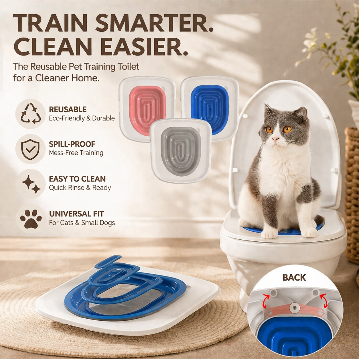 Pet Toilet Training Kit - Reusable Sand Tray For Cats And Dogs
