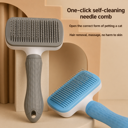 Self Cleaning Pet Hair Remover Comb For Dogs And Cats