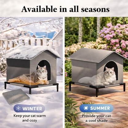 Waterproof Cat House Winter Shelter For Outdoor Cats Small Dogs