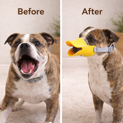 Silicone Dog Muzzle - Soft Anti-Bite Anti-Bark Duck Bill Design