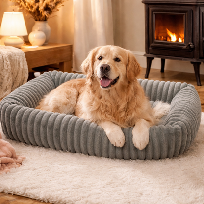 Orthopedic Plush Dog Bed - High Resilience Support for Medium Large Dogs