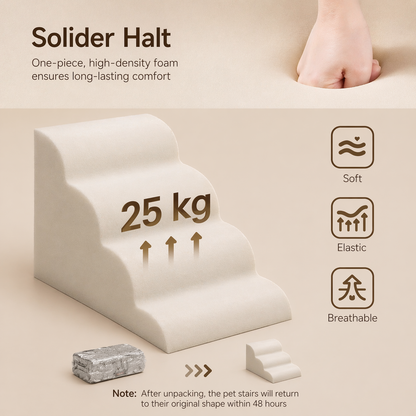 Pet Stairs With Non-Slip Washable Cover Gray