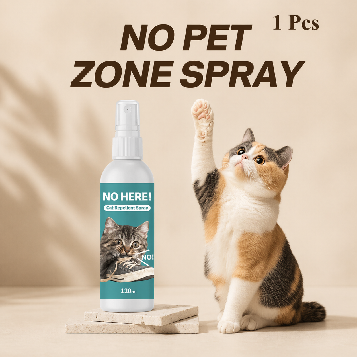 Long Lasting Cat Repellent Spray 120ml Non-Toxic Indoor Formula